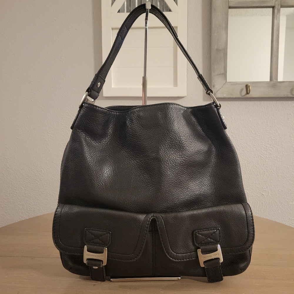 Michael Kors Black Leather Shoulder Bag